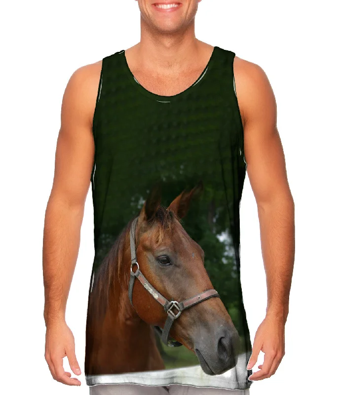 Women's Longline Tank Tops with Abstract PrintsAll Knowing Horse