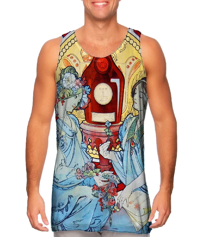 Mock Neck Women's Performance Tank Tops for CyclingAlphonse Mucha - "Bénédictine" (1898)