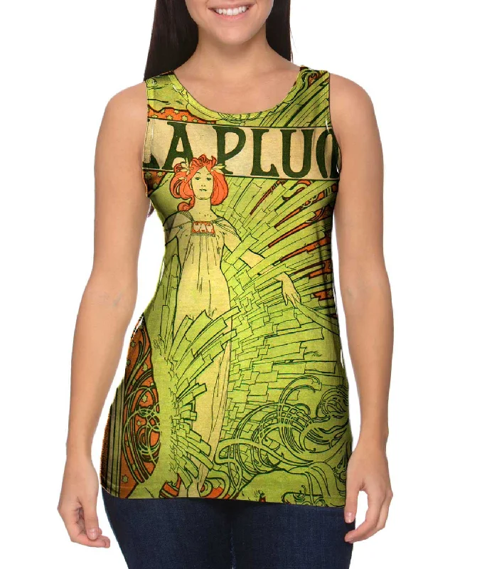 Halter Neck Women's Modal Blend Tank Tops for ComfortAlphonse Mucha - "La Plume" (1898) Halter Neck Women's Modal Blend Tank Tops for ComfortAlphonse Mucha - "La Plume" (1898)
