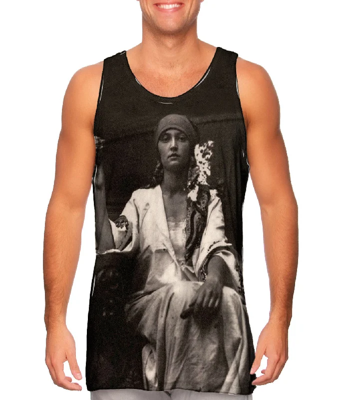 Plus Size Women's Criss - Cross Back Tank Tops in Neon ColorsAlphonse Mucha - "Model Photograph" (1919) Plus Size Women's Criss - Cross Back Tank Tops in Neon ColorsAlphonse Mucha - "Model Photograph" (1919)