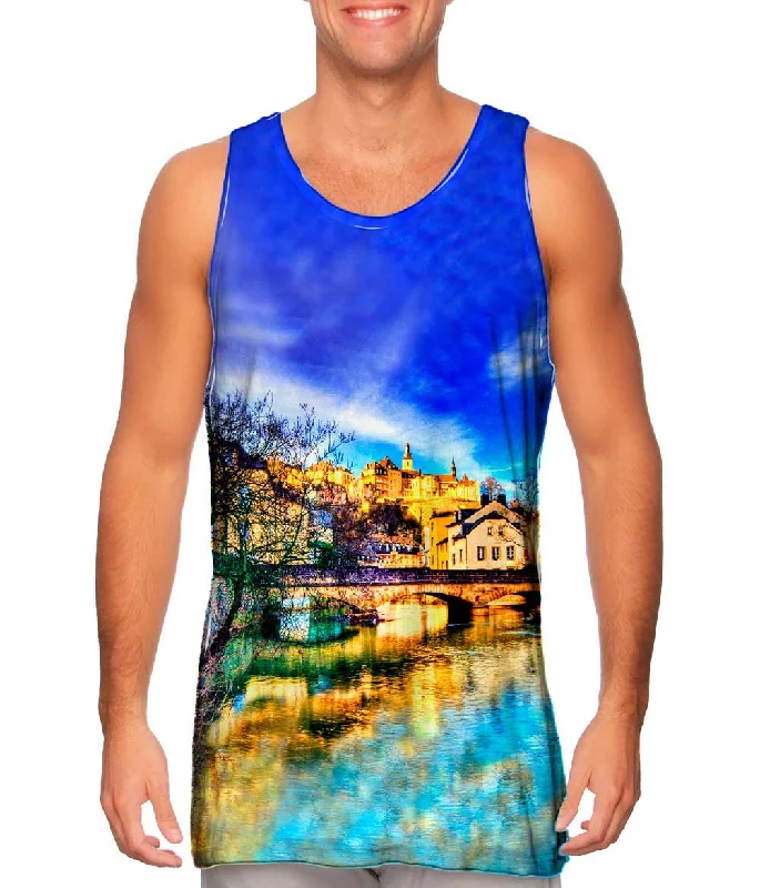 Plus Size Women's Ruffled Hem Tank Tops with Floral PrintsAlzette River
