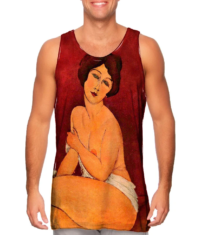 Women's Spaghetti Strap Tank Tops with Geometric PatternsAmadeo Modigliani - "Weiblicher Akt" (1918) Women's Spaghetti Strap Tank Tops with Geometric PatternsAmadeo Modigliani - "Weiblicher Akt" (1918)