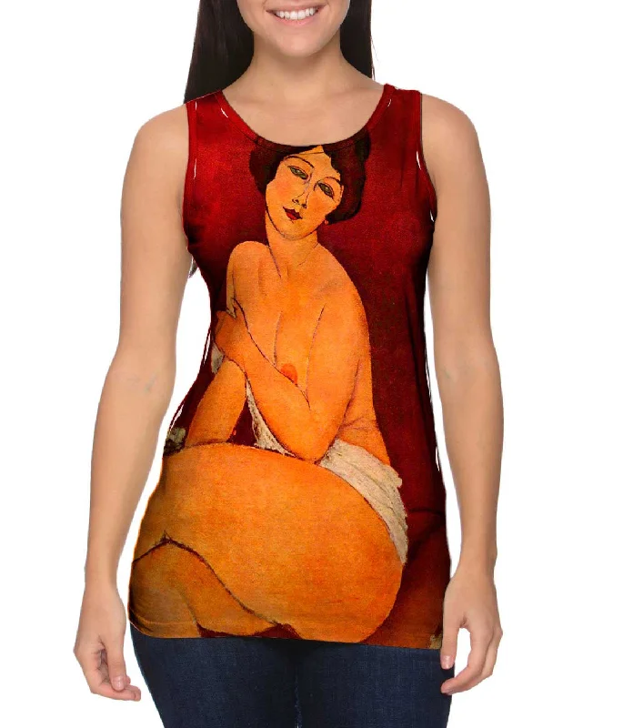 Scoop Neck Women's Linen Blend Tank Tops for SummerAmadeo Modigliani - "Weiblicher Akt" (1918) Scoop Neck Women's Linen Blend Tank Tops for SummerAmadeo Modigliani - "Weiblicher Akt" (1918)