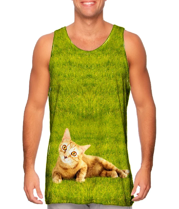 Women's Cropped Tank Tops with Vintage Band LogosAmber Eyes Kitty Cat