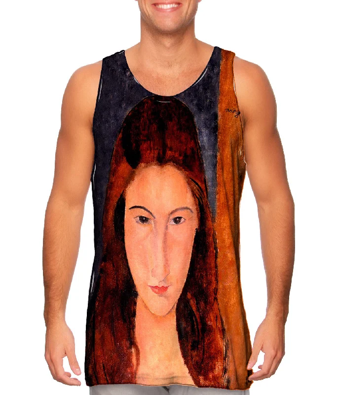 Plus Size Women's Puff - Sleeve Tank Tops in Pastel HuesAmedeo Modigliani - "Jeanne Hebuterne" (1919) Plus Size Women's Puff - Sleeve Tank Tops in Pastel HuesAmedeo Modigliani - "Jeanne Hebuterne" (1919)
