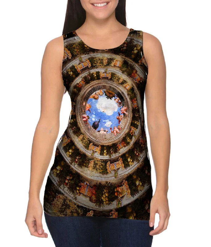 Square Neck Women's Organic Cotton Tank Tops in Earth TonesAndrea Mantegna - "Ceiling of the Camera Picta" (1470) Square Neck Women's Organic Cotton Tank Tops in Earth TonesAndrea Mantegna - "Ceiling of the Camera Picta" (1470)
