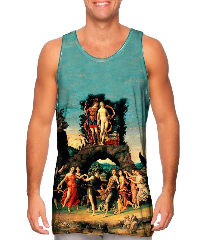 Women's Cropped Tank Tops with Vintage Band LogosAndrea Mantegna - "Paranssus" (1497) Women's Cropped Tank Tops with Vintage Band LogosAndrea Mantegna - "Paranssus" (1497)