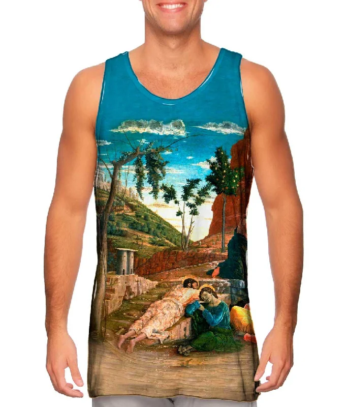 Plus Size Women's Embroidered Tank Tops in Boho StylesAndrea Mantegna - "The Agony In The Garden" (1460) Plus Size Women's Embroidered Tank Tops in Boho StylesAndrea Mantegna - "The Agony In The Garden" (1460)