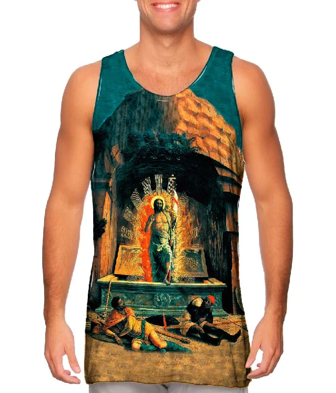 Women's Button - Down Tank Tops in Striped PatternsAndrea Mantegna - "The Resurrection" (1459) Women's Button - Down Tank Tops in Striped PatternsAndrea Mantegna - "The Resurrection" (1459)