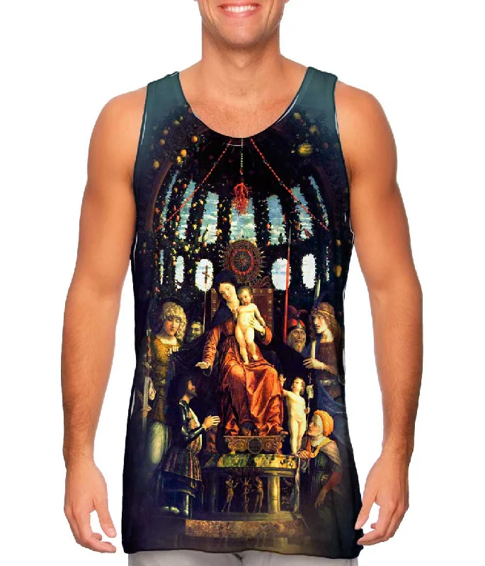Plus Size Women's Puff - Sleeve Tank Tops in Pastel HuesAndrea Mantegna - "Virgin Of Victory" (1496) Plus Size Women's Puff - Sleeve Tank Tops in Pastel HuesAndrea Mantegna - "Virgin Of Victory" (1496)