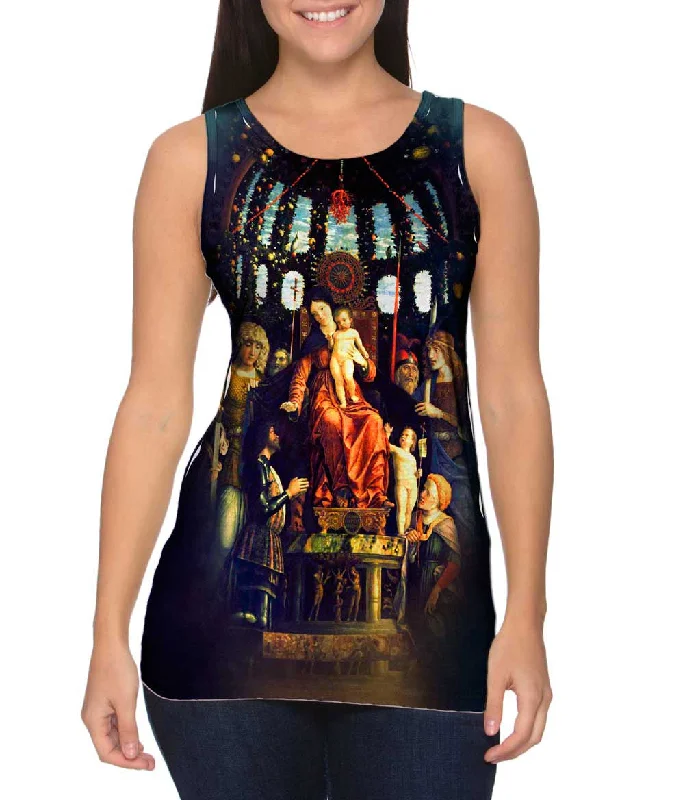 One - Shoulder Women's Rayon Blend Tank Tops for a Flowy LookAndrea Mantegna - "Virgin Of Victory" (1496) One - Shoulder Women's Rayon Blend Tank Tops for a Flowy LookAndrea Mantegna - "Virgin Of Victory" (1496)