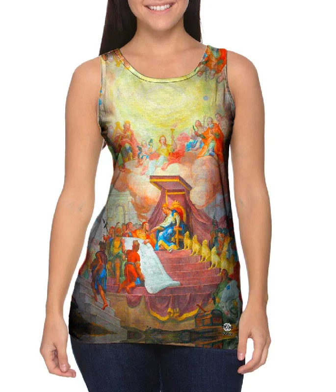Women's Longline Tank Tops with Abstract PrintsAndreas Brugger - "At His Throne" (1777) Women's Longline Tank Tops with Abstract PrintsAndreas Brugger - "At His Throne" (1777)