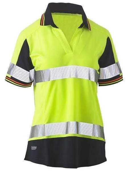 Women's classic white cotton polo shirt for casual outingsBisley Women's Short Sleeve Taped Hi Vis Polo Shirt BKL1225T Women's classic white cotton polo shirt for casual outingsBisley Women's Short Sleeve Taped Hi Vis Polo Shirt BKL1225T