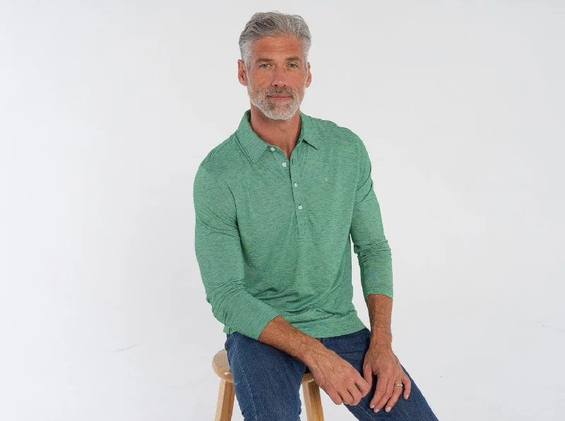 School uniform - style polo shirt with a specific logobrrrº Long Sleeve Range Polo - Palm School uniform - style polo shirt with a specific logobrrrº Long Sleeve Range Polo - Palm