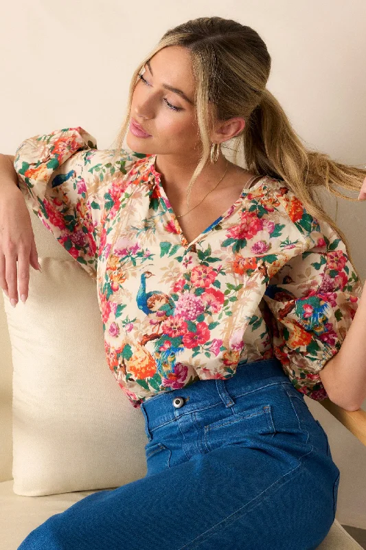 Cable - Knit Women Long Sleeve Top with a Cozy TextureElegant Garden 100% Cotton Ivory Puff Sleeve Top Cable - Knit Women Long Sleeve Top with a Cozy TextureElegant Garden 100% Cotton Ivory Puff Sleeve Top