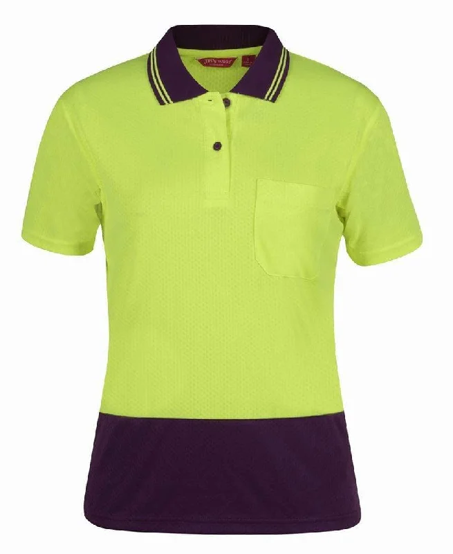 High - low hem polo shirt for a modern touchJB'S Hi-Vis Ladies Short Sleeve Jacquard Polo 6HJS1 High - low hem polo shirt for a modern touchJB'S Hi-Vis Ladies Short Sleeve Jacquard Polo 6HJS1