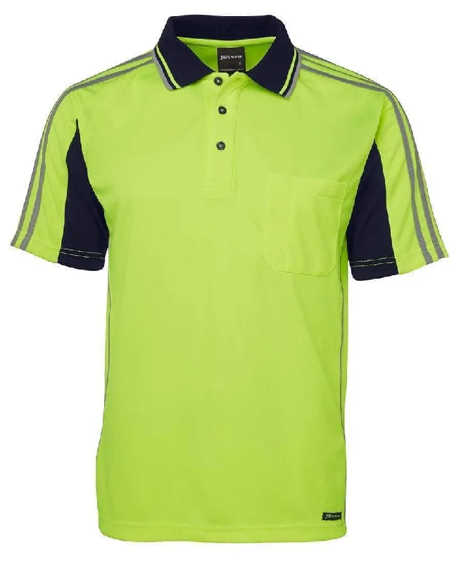 Zip - off sleeves polo shirt for changing weather conditionsJB'S Hi-Vis Short Sleeve Arm Tape Polo 6AT4S Zip - off sleeves polo shirt for changing weather conditionsJB'S Hi-Vis Short Sleeve Arm Tape Polo 6AT4S