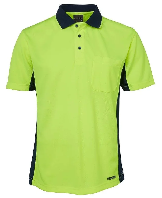 Polo shirt with a detachable hood for added versatilityJB'S Hi-Vis Short Sleeve Sport Polo 6SPHS Polo shirt with a detachable hood for added versatilityJB'S Hi-Vis Short Sleeve Sport Polo 6SPHS