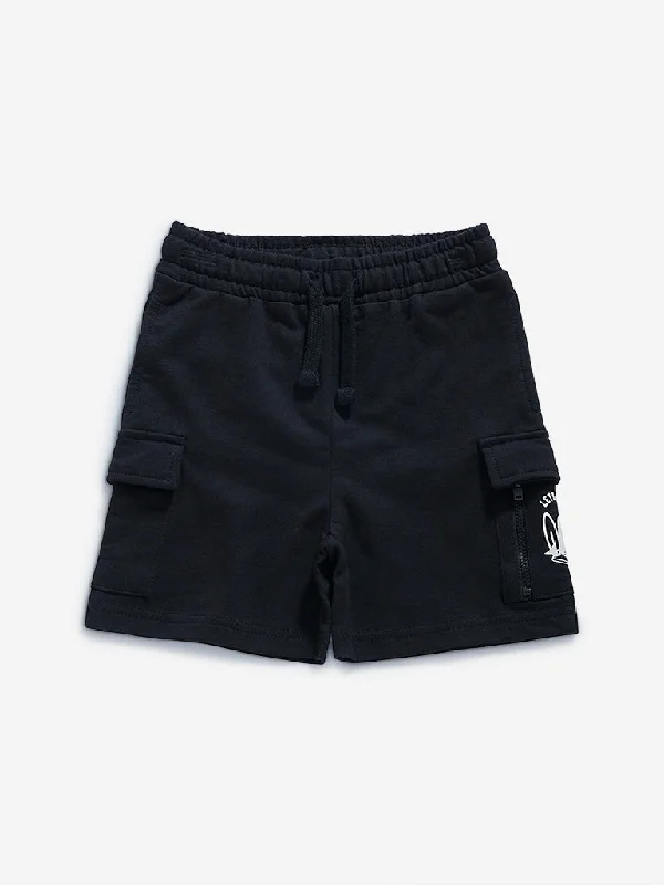 Denim Women Shorts with Distressed Details for a Casual VibeHOP Kids Black Cargo-Style Mid Rise Shorts Denim Women Shorts with Distressed Details for a Casual VibeHOP Kids Black Cargo-Style Mid Rise Shorts