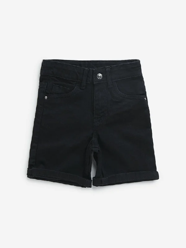Cargo Women Shorts with Multiple Pockets for FunctionalityHOP Kids Black Mid-Rise Denim Shorts Cargo Women Shorts with Multiple Pockets for FunctionalityHOP Kids Black Mid-Rise Denim Shorts