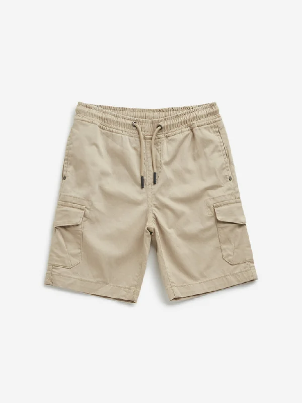 Jeanette Women Shorts with a Soft and Comfortable FeelHOP Kids Taupe Mid-Rise Cargo-Style Cotton Blend Shorts Jeanette Women Shorts with a Soft and Comfortable FeelHOP Kids Taupe Mid-Rise Cargo-Style Cotton Blend Shorts