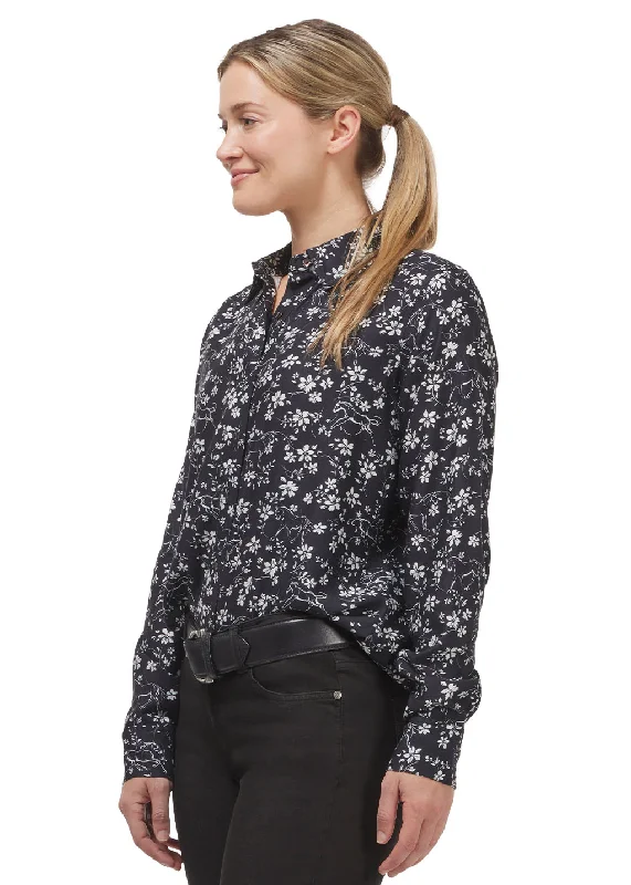 Floral Printed Women Long Sleeve Top for a Romantic LookHorse Floral Button Up Shirt Floral Printed Women Long Sleeve Top for a Romantic LookHorse Floral Button Up Shirt