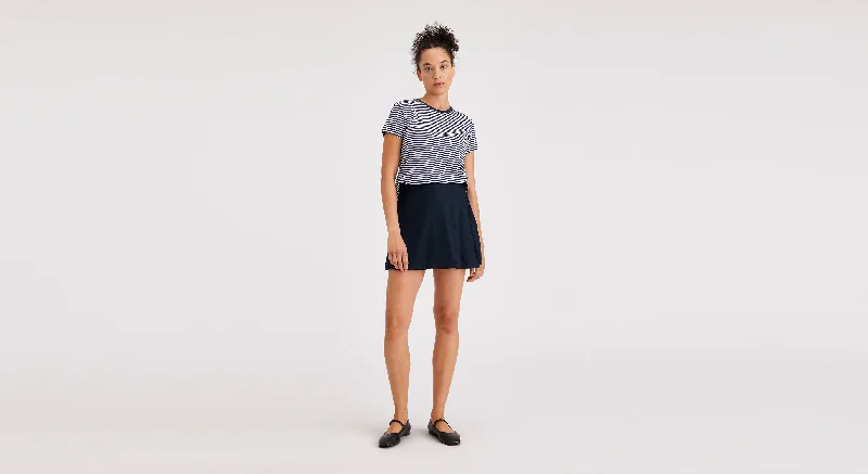 Elastic Waist Women Shorts for Easy Wear and ComfortMini Skort