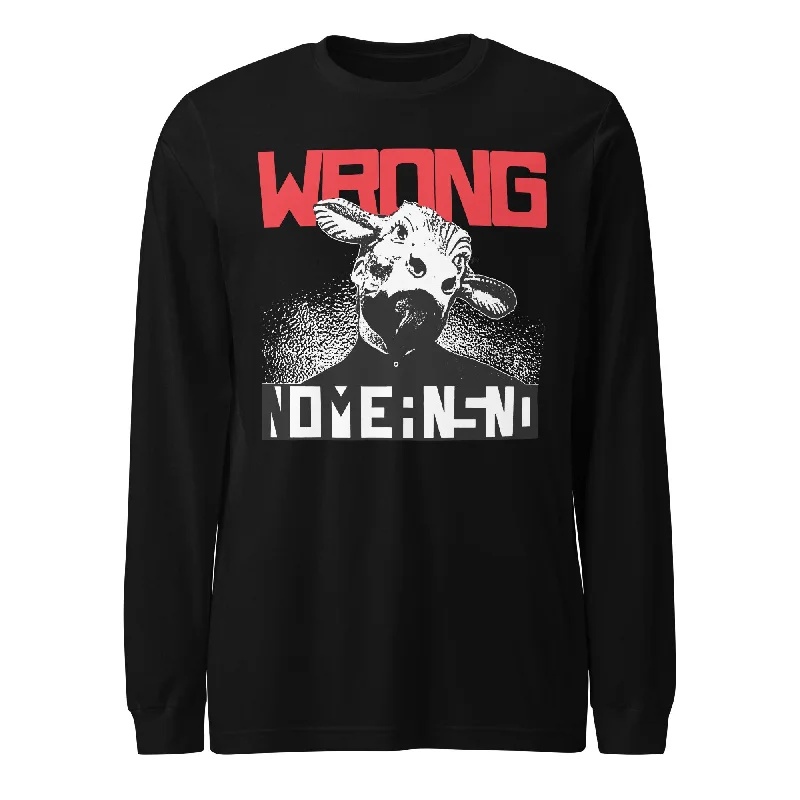 Turtleneck Women Long Sleeve Top for Cold Winter DaysNOMEANSNO “Wrong” Black Long Sleeve T-Shirt Turtleneck Women Long Sleeve Top for Cold Winter DaysNOMEANSNO “Wrong” Black Long Sleeve T-Shirt