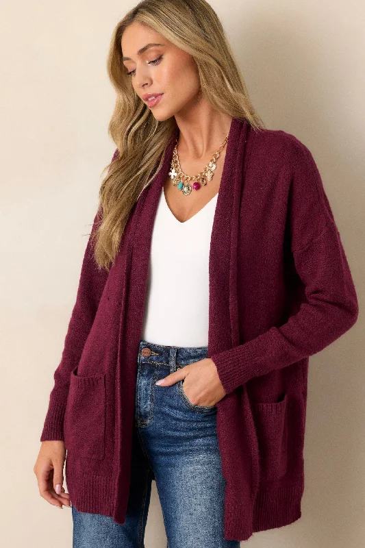 Turtleneck Women Long Sleeve Top for Cold Winter DaysPocketful Of Fun Times Berry Cardigan Turtleneck Women Long Sleeve Top for Cold Winter DaysPocketful Of Fun Times Berry Cardigan