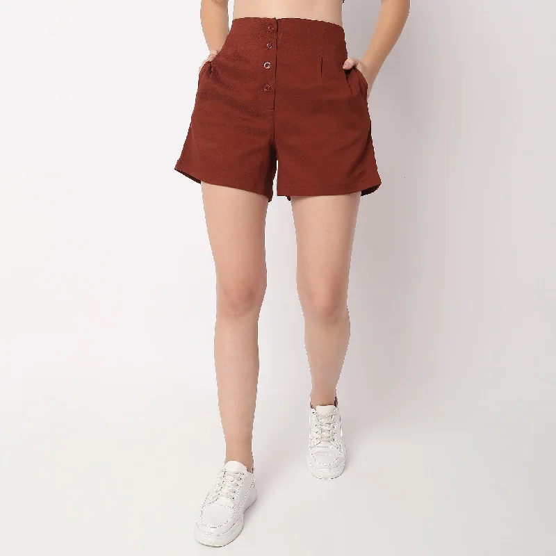 Bermuda Women Shorts for a Classic and Sophisticated LookRegular Fit Solid High Rise Shorts Bermuda Women Shorts for a Classic and Sophisticated LookRegular Fit Solid High Rise Shorts