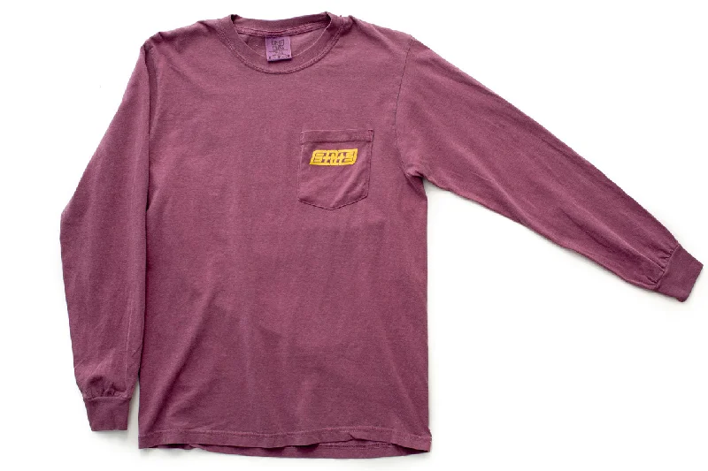 Wrap - Style Women Long Sleeve Top for a Versatile FitState Bicycle Co. - "Ambigram" - Pocket Long Sleeve T-Shirt (Berry) Wrap - Style Women Long Sleeve Top for a Versatile FitState Bicycle Co. - "Ambigram" - Pocket Long Sleeve T-Shirt (Berry)