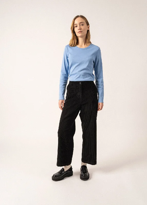 Patterned Geometric Women Shorts for a Modern AppealTess Velvet Trousers - straight cut (NOIR) Patterned Geometric Women Shorts for a Modern AppealTess Velvet Trousers - straight cut (NOIR)