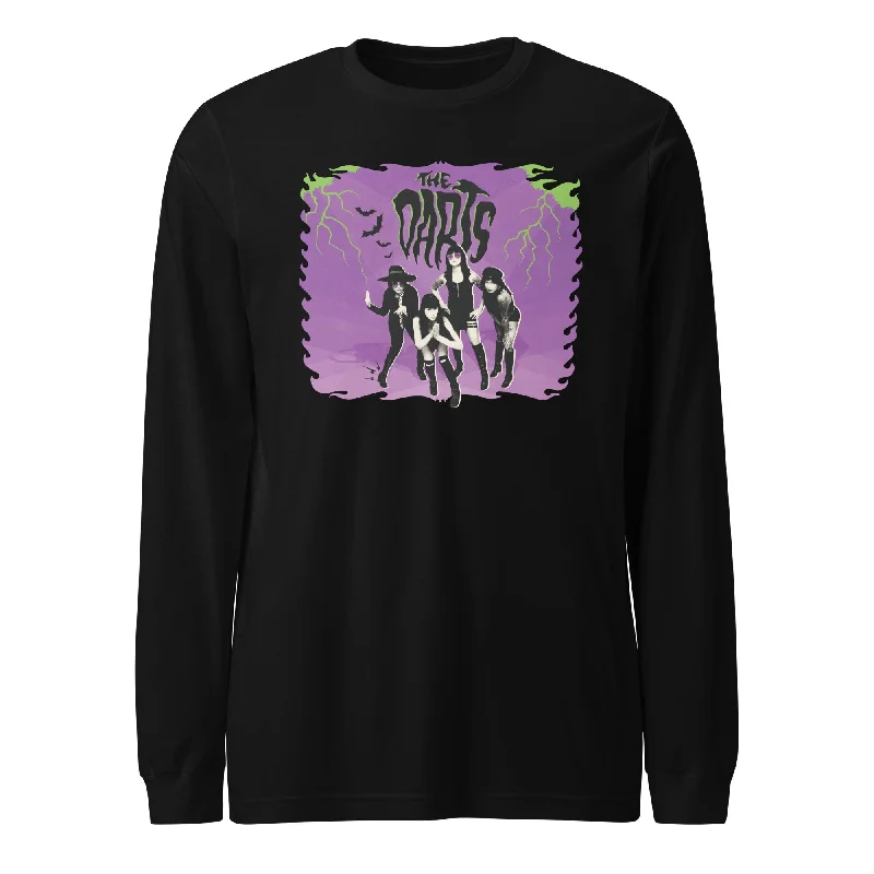 Wrap - Style Women Long Sleeve Top for a Versatile FitTHE DARTS "Snake Oil Tour" Black Long Sleeve Tee Wrap - Style Women Long Sleeve Top for a Versatile FitTHE DARTS "Snake Oil Tour" Black Long Sleeve Tee