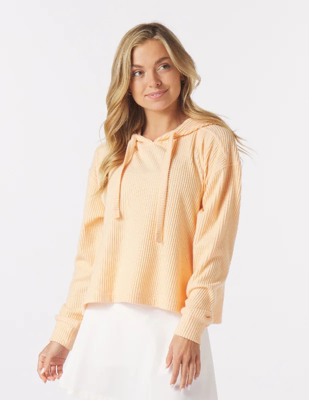 Plaid Women Long Sleeve Top for a Preppy VibeValley Hoodie: Orange Wine