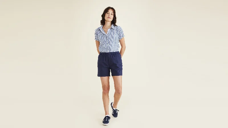 Denim Women Shorts with Distressed Details for a Casual VibeWeekend Pull-On Shorts
