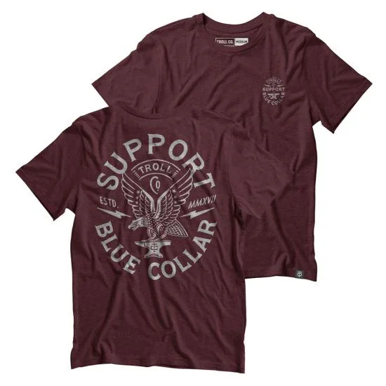 Plaid Women Long Sleeve Top for a Preppy VibeWinged Support Tee: Maroon