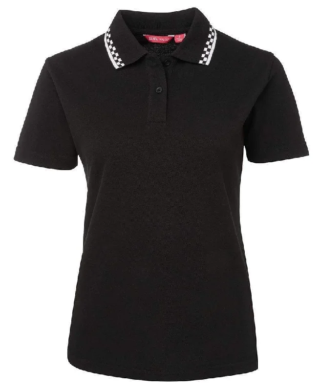 Ruffled cuffs polo shirt for a more elegant touchJB'S Women’s Chef Polo 5LP