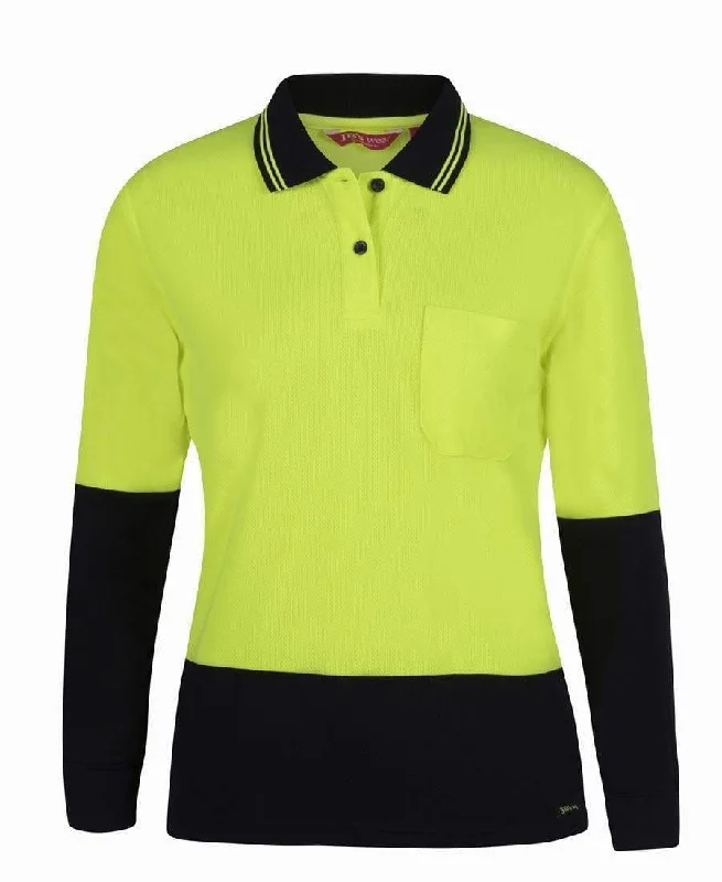Zip - off sleeves polo shirt for changing weather conditionsJB'S Women’s Hi Vis Long Sleeve Comfort Polo 6LHCL Zip - off sleeves polo shirt for changing weather conditionsJB'S Women’s Hi Vis Long Sleeve Comfort Polo 6LHCL