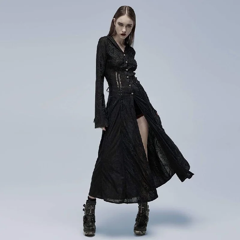 Cropped Women Long Sleeve Top to Pair with High - Waisted BottomsWomen's Gothic Slim Fitted Cutout Maxi Dress with Hood Cropped Women Long Sleeve Top to Pair with High - Waisted BottomsWomen's Gothic Slim Fitted Cutout Maxi Dress with Hood