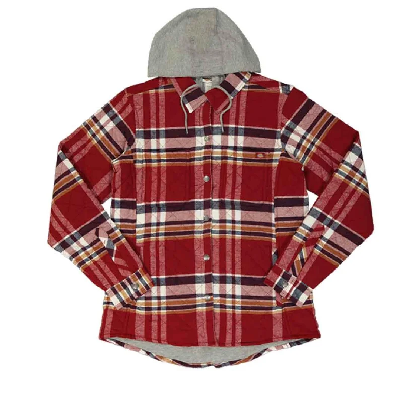 Plaid Women Long Sleeve Top for a Preppy VibeWomen’s Flannel Hooded Shirt Jacket