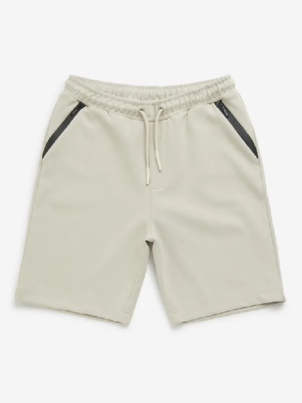 High - Waisted Women Shorts for a Retro and Flattering LookY&F Kids Beige Mid-Rise Cotton Shorts High - Waisted Women Shorts for a Retro and Flattering LookY&F Kids Beige Mid-Rise Cotton Shorts