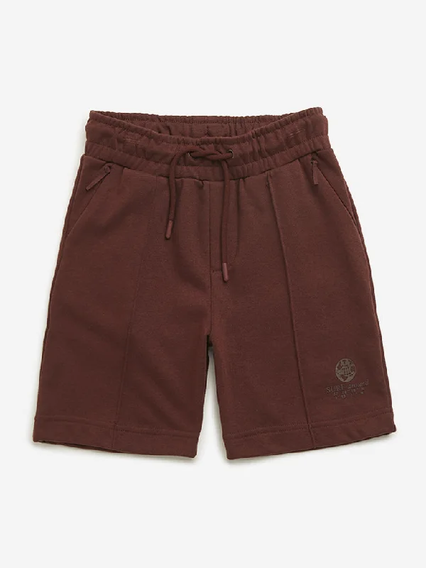 Denim Women Shorts with Distressed Details for a Casual VibeY&F Kids Dark Brown Mid Rise Shorts Denim Women Shorts with Distressed Details for a Casual VibeY&F Kids Dark Brown Mid Rise Shorts