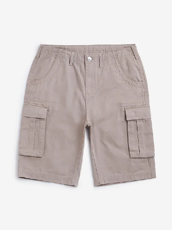 Jeanette Women Shorts with a Soft and Comfortable FeelY&F Kids Taupe Mid Rise Cargo Shorts Jeanette Women Shorts with a Soft and Comfortable FeelY&F Kids Taupe Mid Rise Cargo Shorts