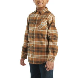 Button - Down Women Long Sleeve Top for a Classic StyleYouth Boys Long Sleeve Flannel Button Front Shirt - Carhartt Brown Button - Down Women Long Sleeve Top for a Classic StyleYouth Boys Long Sleeve Flannel Button Front Shirt - Carhartt Brown