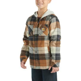Lightweight Women Long Sleeve Top for Spring and AutumnYouth Boys Long Sleeve Flannel Button Down Hooded Shirt Jacket - Carhartt Brown Lightweight Women Long Sleeve Top for Spring and AutumnYouth Boys Long Sleeve Flannel Button Down Hooded Shirt Jacket - Carhartt Brown